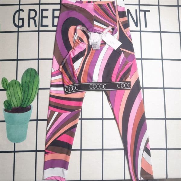 Designer Women's Activewear Set | Quick-Dry Fitness Outfits | Crop Tank & High-Waisted Leggings | Yoga Sportsuit for Jogging Running Exercise