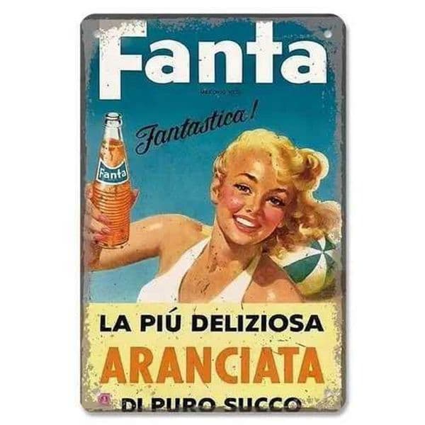 Vintage Sign Retro Woman Smiling Tin Decor Man Cave Wall Art Y251127