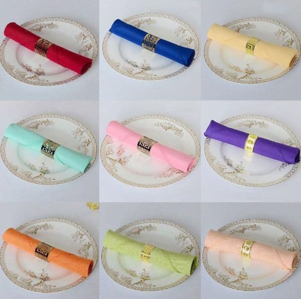 Polyester Table Napkins Dinner Cloths Banquet Handkerchiefs Linen Placemats
