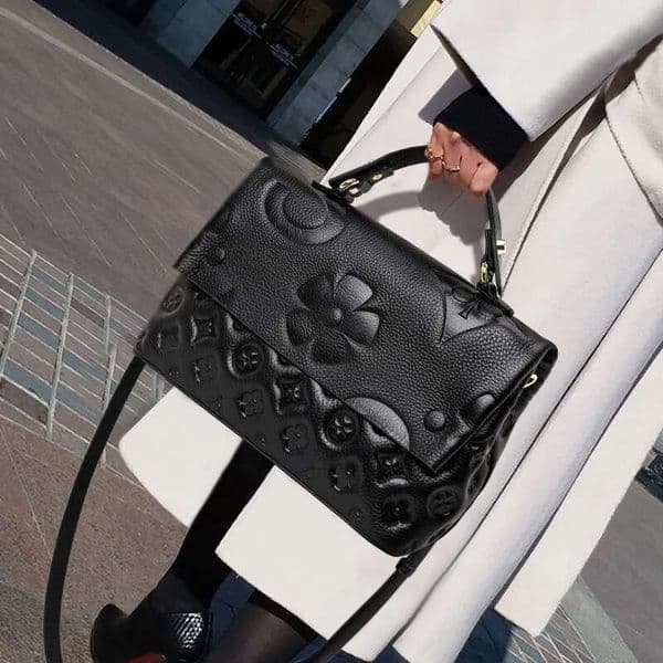 Designer Bag 2025 Aidrani Genuine Leather Women's Handbag, 100% Soft Cowhide Briefcase, Flower Design Shoulder Bag Luxury Bag