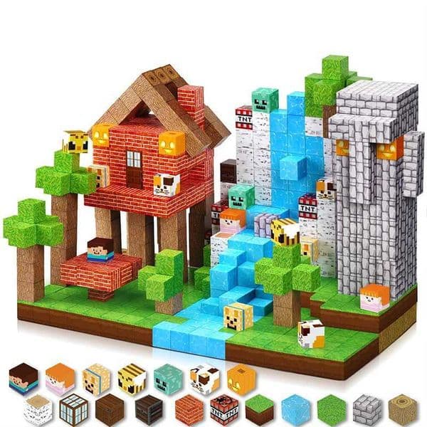 150pcs Magnetic Blocks Sets Kid Building Toys Magnet World Model Toy for Boys Girls STEM Montessori Sensory Cubes Toddlers Gifts Y251128