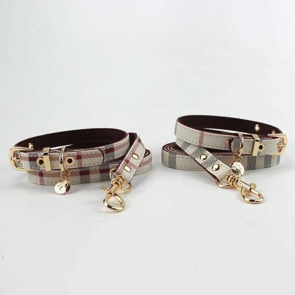 Adjustable Stripe Collar for Dog Pet Collar and Leash Set Fashion Leather Pet Supplies Collars for Medium Dogs Gift for PuppyXJ251129