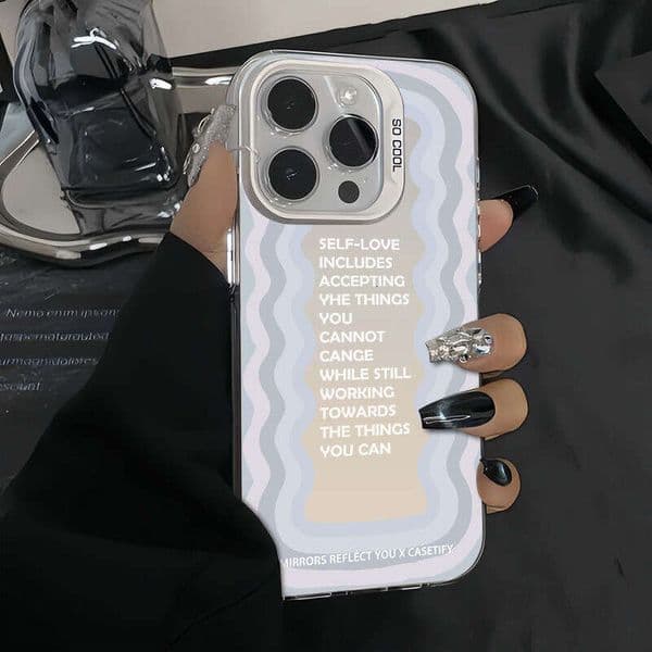 Wave pattern suitable for Apple 16plus phone case iPhone 15 Promax anti drop 13 English 14 niche 12