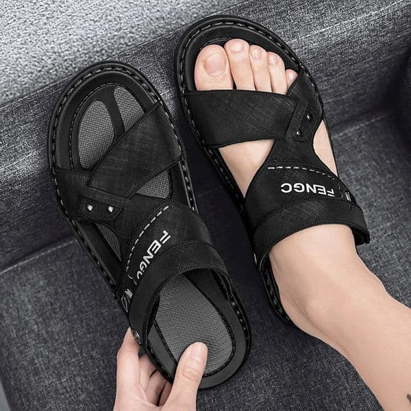Fashion shoes mens sandals lightweight casual flip cover indoor garden outdoor beach anti slip mens slippers stream tracking shoes 250425BJ