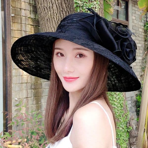Fascinating Kentucky Big Hat Ladies Tea Party Wedding Summer Organza Hat Women Flower Large Wide Brim Fashion Vintage Fedora 250420