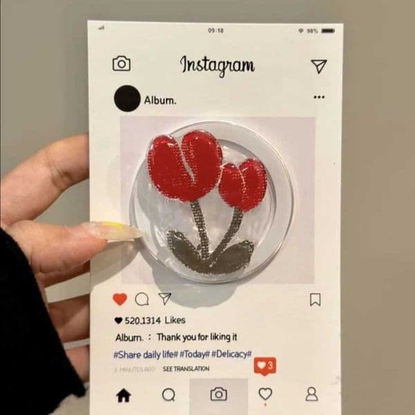 Korean Cute Cartoon Flower For Magnetic Phone Holder Grip Tok Stand For iPhone 16 S25 Wireless Charging Case Y251129