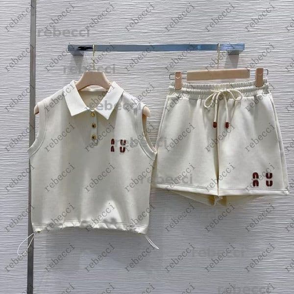 2025 New Fashionable Two piece pants set classic Letter Embroidered Shorts Set Sleeveless tops summer womens tank top casual clothing CSD2504296-12