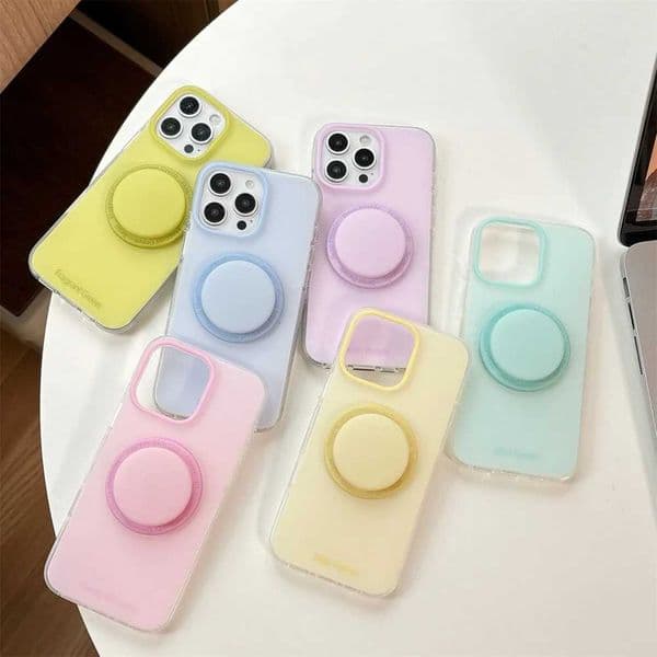 Cute Cartoon Candy Color For Griptok Holder Phone Finger Ring Stand port For iPhone 16 Girl Bracket Y251129