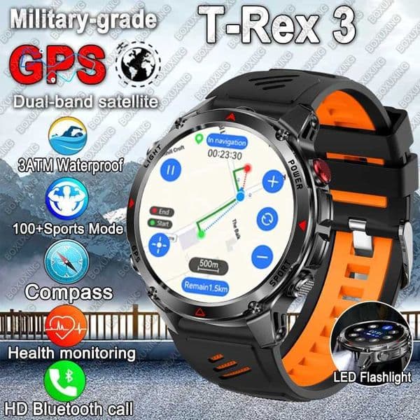 2025 New GPS Sports Smart Watch Support GNSS Outdoor Run Ride Swim GPS Track Men Compass Altimeter 3ATM Waterproof Bracelets MenW251129
