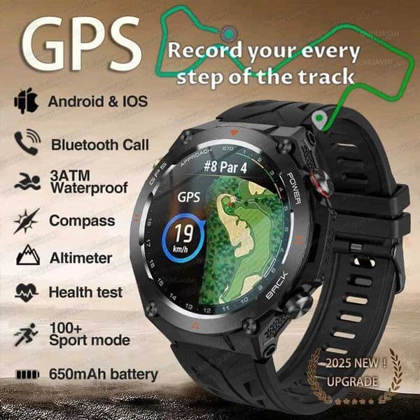 2025 New For Outdoor Sports Gps Smart Watch Men Waterproof call Heart rate Fitness Smartwatch Woman 650mAh BTA M251129