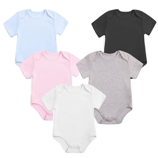 Factory Wholesale Polyester Baby Onesie Breathable Cotton Feel Infant colorful Soft Bodysuit for Customized Gifts