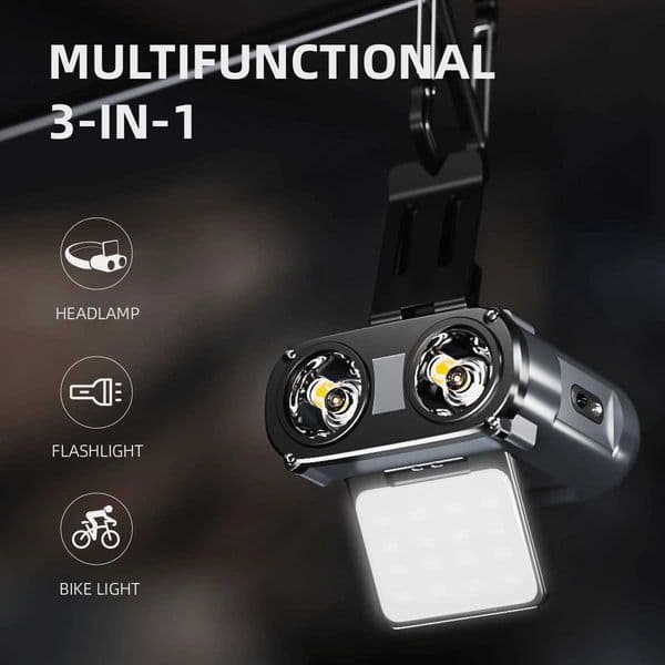 WARSUN Headlamp Rechargeable OWL 90 COB LED Head Lamp with Motion Sensor 5 Modes IPX5 Water-Resistant LED Head LightW251129