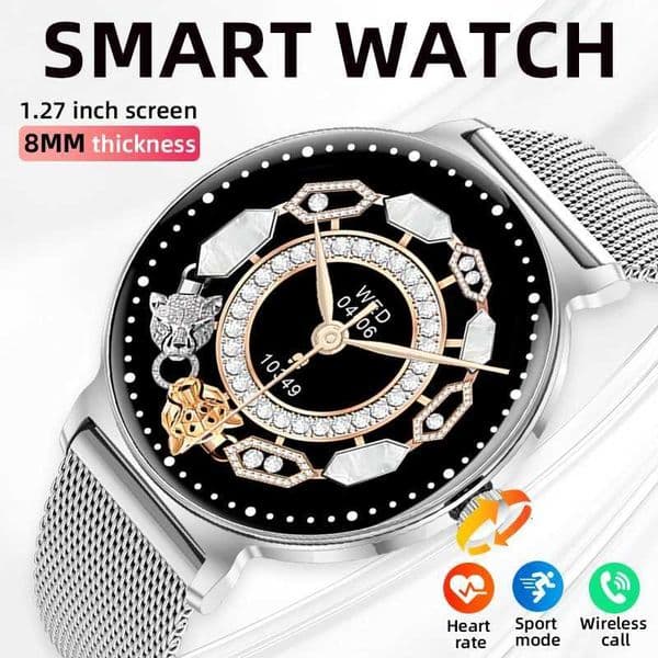 LIGE Ultra-thin Smart Watch Ladies BT Call Custom Dial Sport Heart Rate Health Tracking Watch Waterproof Women SmartwatchW251129