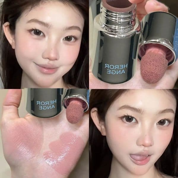 Low Saturation Matte Liquid Blush Water Light Cheek Cream Smooth Blush Big Sponge Brush Head Easy To Apply Natural Rouge Makeup 251129