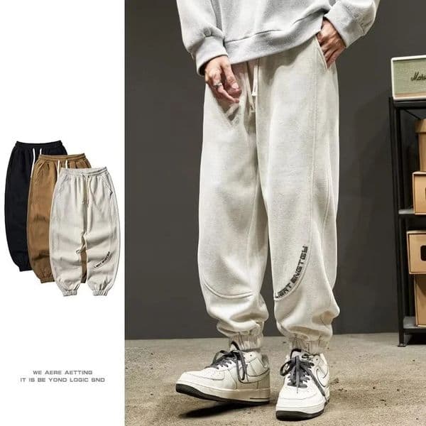 American Casual Letter Printed Joggers Cargo Pants For Men High Street Patchwork Baggy Sweatpants Y2K Vintage Pantalones Hombre 251126