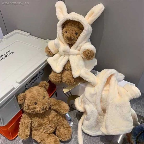 2026 Cyber Monday 50% British jellyscat Same Style Jelly Bear Bathrobe Barcelona Bear Plush Toy Gift Clearance Sale