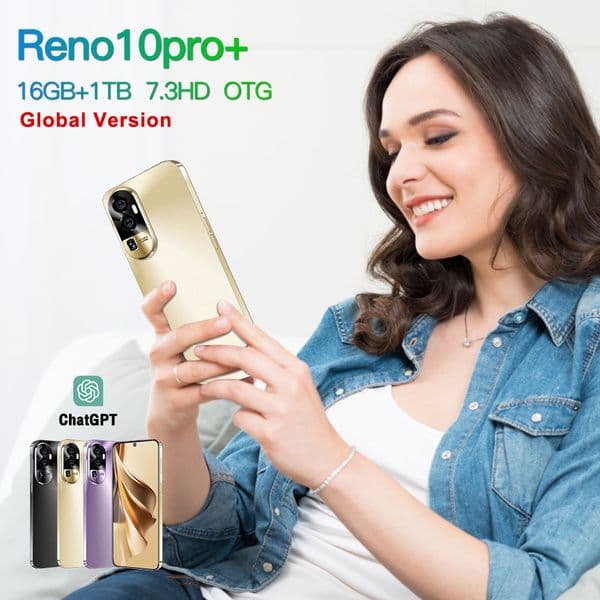 Reno10pro+ cross-border spot 4G new explosive smartphone Android 3+32GB touch screen camera mobile phone HD display face recognition