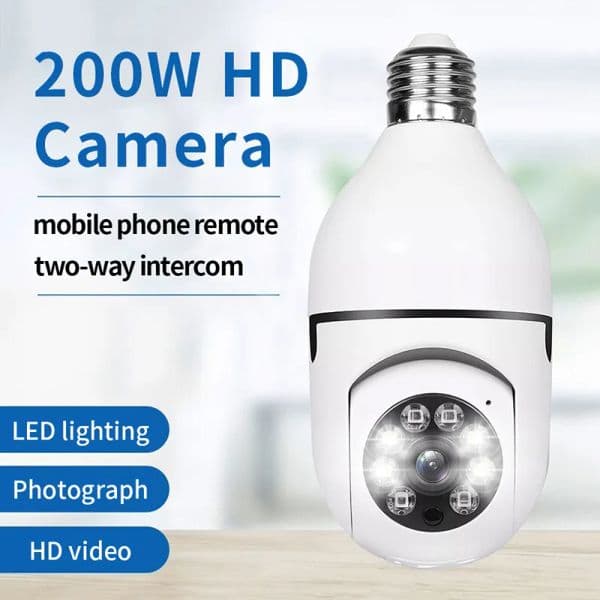 Newest A6 IP Cameras 2.0 Million Pixels Single Doul Light Source Smart Dual-band WiFi 1080P Outdoor Network Light E27 Bulb Camera Motion Detection LL