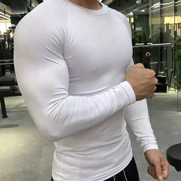 Fashion Men Sport T-shirt Quick Dry Bodybuilding Running Shirt Long Sleeve Compression Top Gym T Shirt Men Fitness Tight Rashgard Y251129