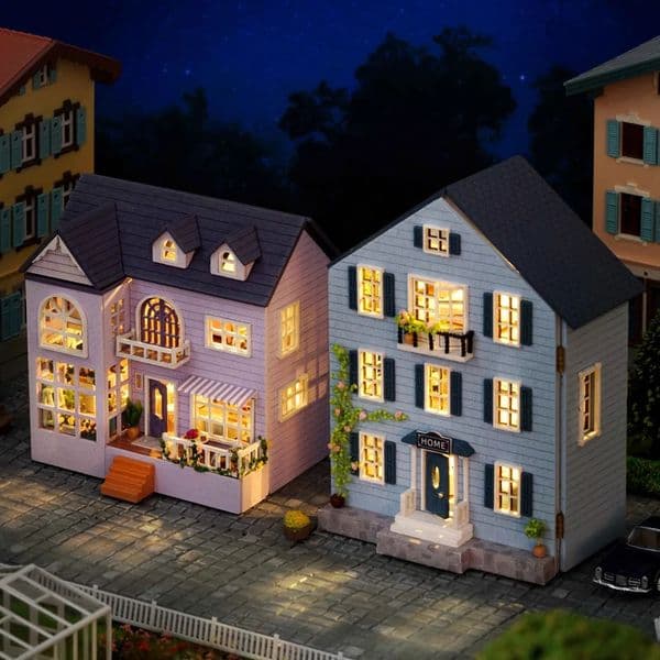 DIY Wooden Doll Houses Mini Assembly Handmade Small House Creative Scene Decoration DollHouse For Toys Birthday Gifts 251126BJ