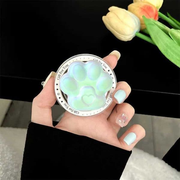 Phone Stand Colorf Iaser Three nsional Cat Paw Magnetic Back Sticker Retractable port frame Y251129