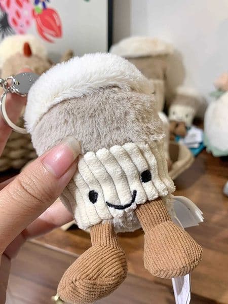 Plush Toy Doll Coffee Cup Keychain Pendant Cute Accompanying Bag Doll Y251129