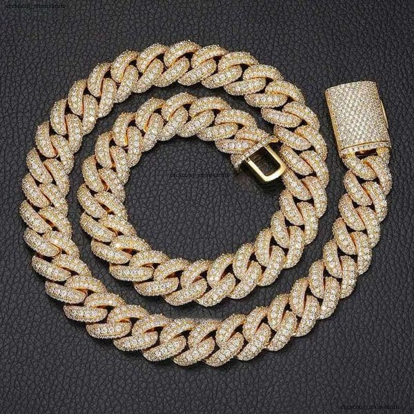 designer jewelry moissanite Pendant Necklaces Jewelry Hip Hop Rose Gold Custom Made Name Clasp GRA Miami VVS Moissanite Dia cuban k iced out chain