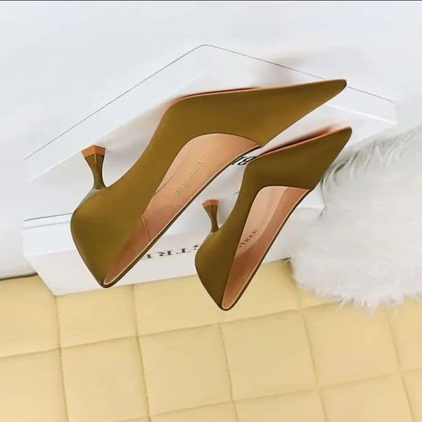 BIGTREE Shoes Kitten Heels 5 Pumps Silks Satins Lady Heels Fashion Women Shoes Low Heel Female Shoes Large Size 43 251125