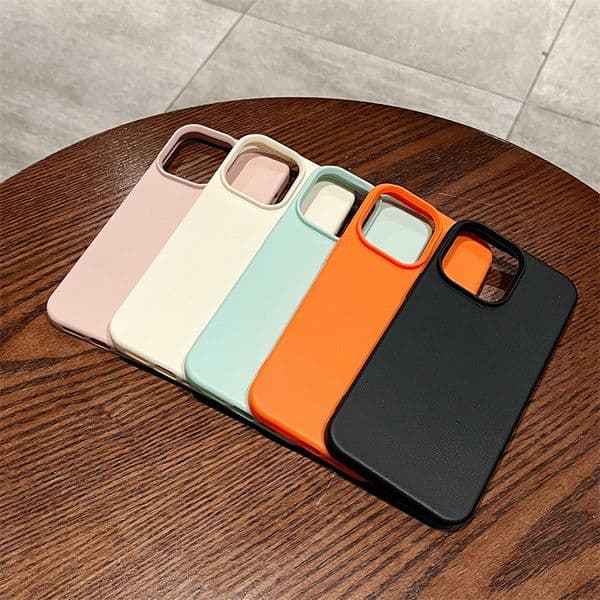 Designer phone case Suitable for Apple 16PROMAX Leather Texture Simple Solid Color Phone Case iPhone 11/13 Shockproof TPU Protective Cover free shipping