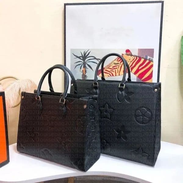 Designer Onthe go Embossed Flower Large Capacity GM MM Tote Fashion Sac Femme Shoulder Bags Women Handbag Handle Lady Totes Bag Luxury Female backpack