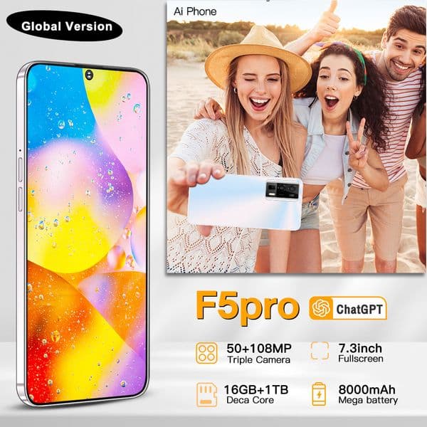 F5Pro Spot 4G New Android Smartphone with 3+32GB Storage Unlock Touch Screen Phone Androids Camera Telephone HD Display Face Recognition