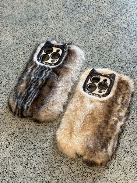 Ferret Plush luxury phone Case for Apple 15 iPhone 16 Pro Max Autumn Winter New 12 Premium 14 Women 13 Soft free shipping