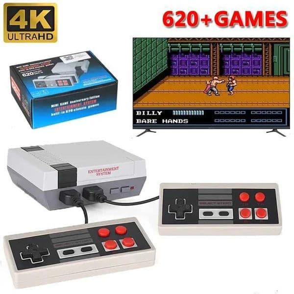Handheld Family Recreation Video Console AV Output Retro Built-in 620 Classic Games Dual Gamepad Gaming Player Toys Holiday Gif K251107