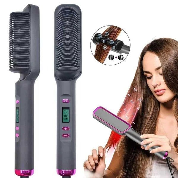 Multifunctional Electric Heating Hair Straightening Curling Iron Negative Ion Straightening Comb Anti-scald Styling Tool Z250122