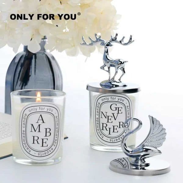 Christmas incense candle and antler swan cover perfume European style romantic candle light handmade soybean wax Christmas gift X250203