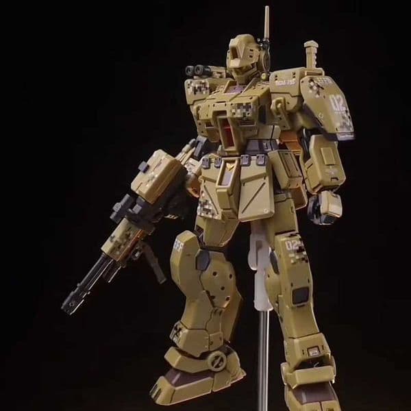 GM Spartan RGM-79 PB Limit HG 1/144 Desert Color Assembly Model Action Picture Desktop Decoration Toy Gift Set W250214