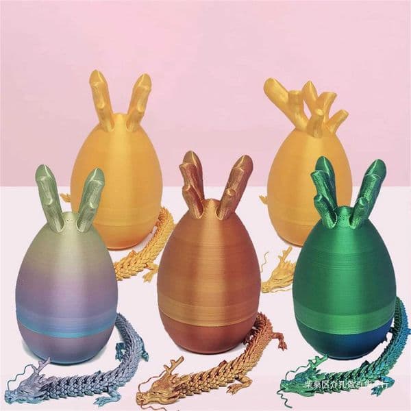 Mystery Dragon With Egg 3D Printed Dragon With Egg Full Articulated Flexible Dragon With Eggs 3D Printed Gift Toy Ornaments Z250118