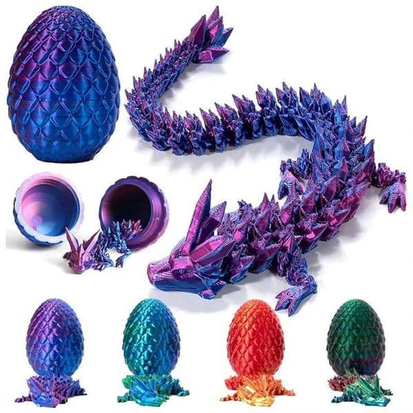 3D Printed Dragon Egg Dragon Statue Set Creativi Kids Toys Bedroom Study Desktop Dragon Sculpture Ornaments Gift Home Decor Z250118