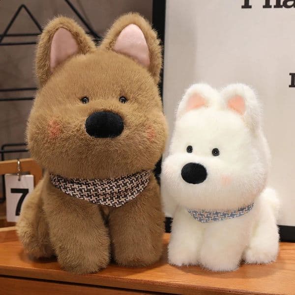 1Pc 253545CM Cute Plush West Highland Dog Toy White Terrier Dolls Stuffed Soft Pillow Kawaii for Birthday Xmas 250115BJ