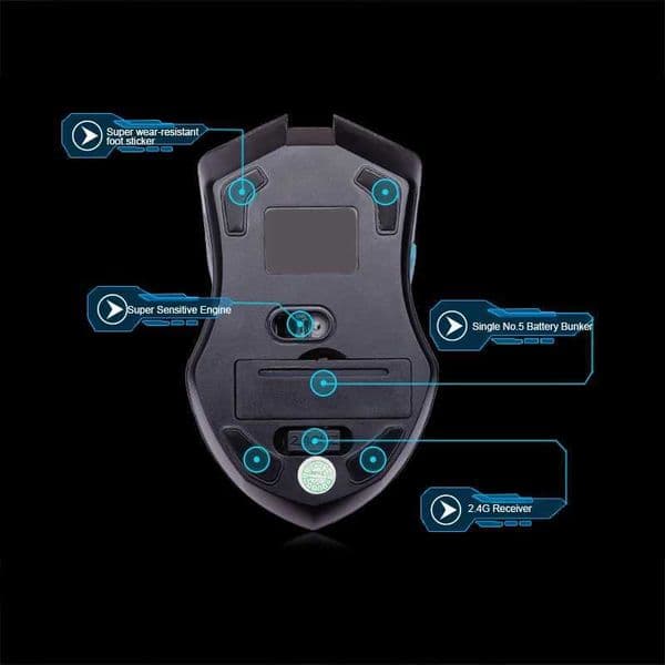 Keyboard Mouse Combos Waterproof Multimedia 2.4GHz Wireless Gaming Keyboard USB Cordless Mouse NK-Shopping X2502031