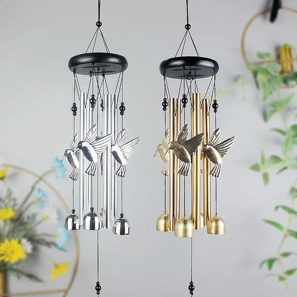 Creative Animal Outdoor Metal Wind Chimes Yard Garden Tubes Bell Copper Antique Wind Chime Wall Hanging Home Decor Wooden Wind 250115BJ