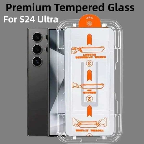 Galaxy S24 S23 S22 Ultra Automatic Dust Removal Kit Screen Protector S21 S22 Plus S24 Ultra 2PCS Advanced Tempered Glass M250120