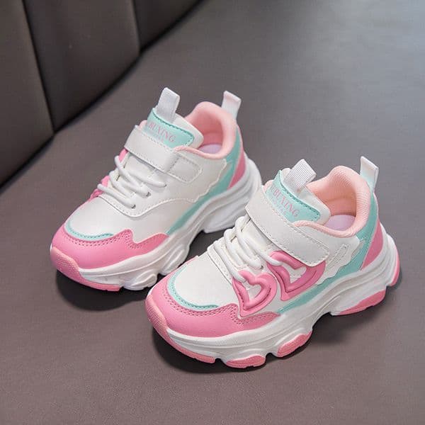 Kids Running Shoes for Girl Children Toddler Spring Autumn Outdoor Happysteps Sneakers Purple pink Girls Sport Shoes Sizes US9C-US5Y H0231