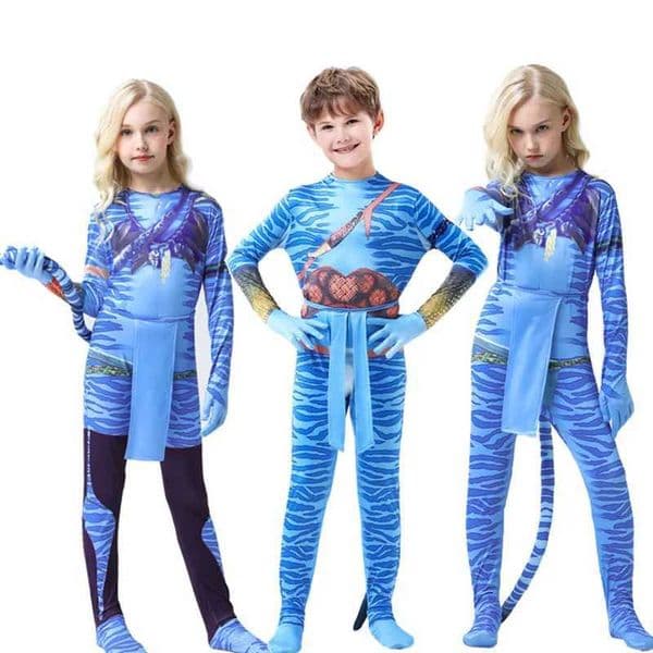 Halloween cosplay Avatar 2 childrens clothing stage clothing hero adult clothing one piece tight fitting clothing W250117