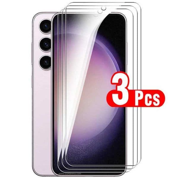 3Pcs protective glass for galaxy S23 S22 S21 S 23 Plus 5G S24 FE glass screen protectors armor safety protection films M250120