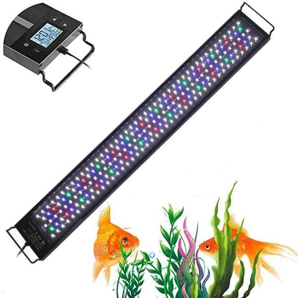 Programmable 8 Colors Auto On Off LED Aquarium Light Full Spectrum Light for Freshwater Planted Tank LED Light with timer sunset Z250205