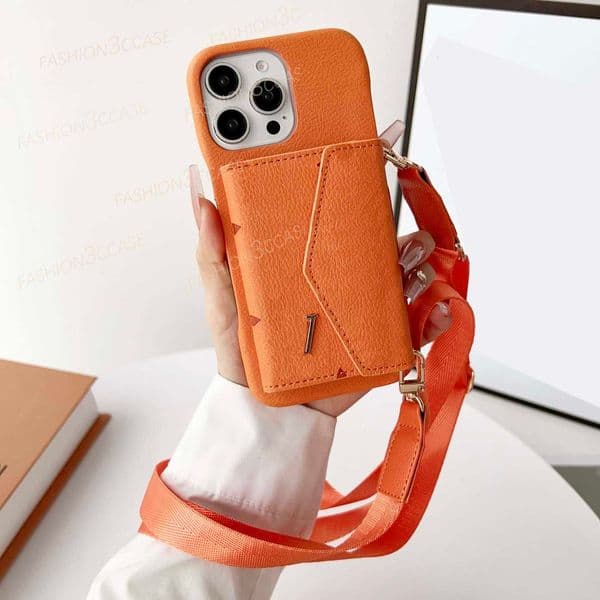 For iPhone 16 Pro Max Case Crossbody Shoulder Strap Lanyard designer Phone Case iPhone 15 ProMax 14 12 13 11 Mobile Cover