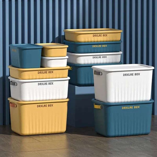 Boxes Bins Household Sundries Toy Box Plastic Closet Wardrobe Desk Organizers Clothes Kitchen Storage Large Capac Container Baskets