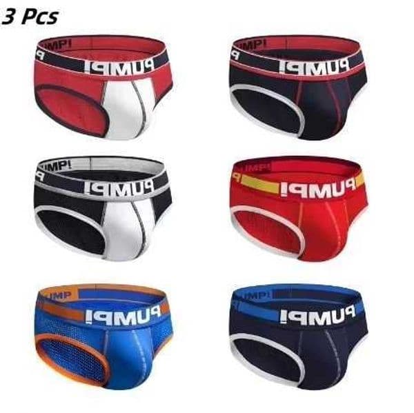 3pcs/lot Hollow Breathable Mens Slip Bikini Jockstrap Briefs Mens Panties Sexy Gay Men Underwear Sissy Sexy Men Brief UnderpantsXJ250207