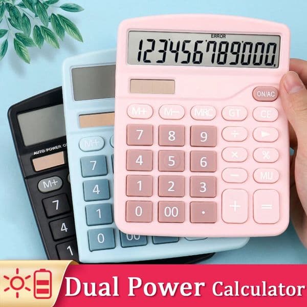 1 PCS Solar Scientific Calculator Desktop Financial Office Computer Calculators Large Display Office Calculators Cute Calculator 250206BJ